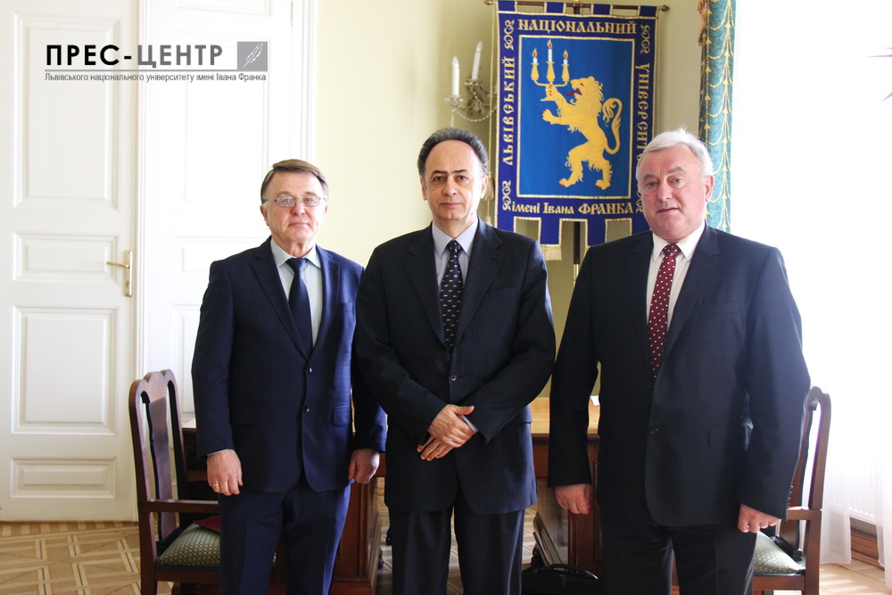The Rector Volodymyr Melnyk met with the EU Ambassador to Ukraine Hugo Mingarelli