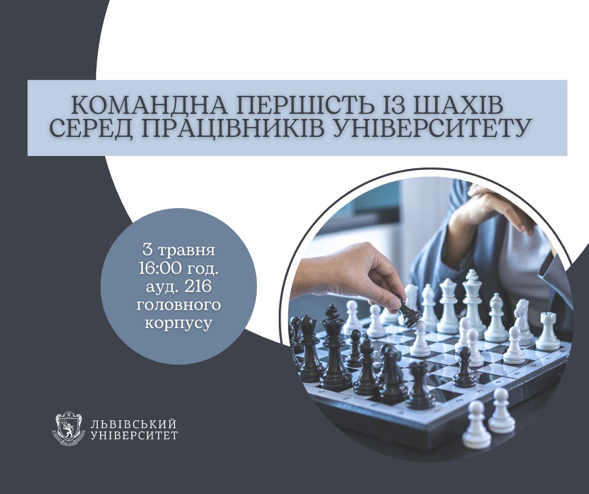 Командна першість із шахів серед працівників Університету