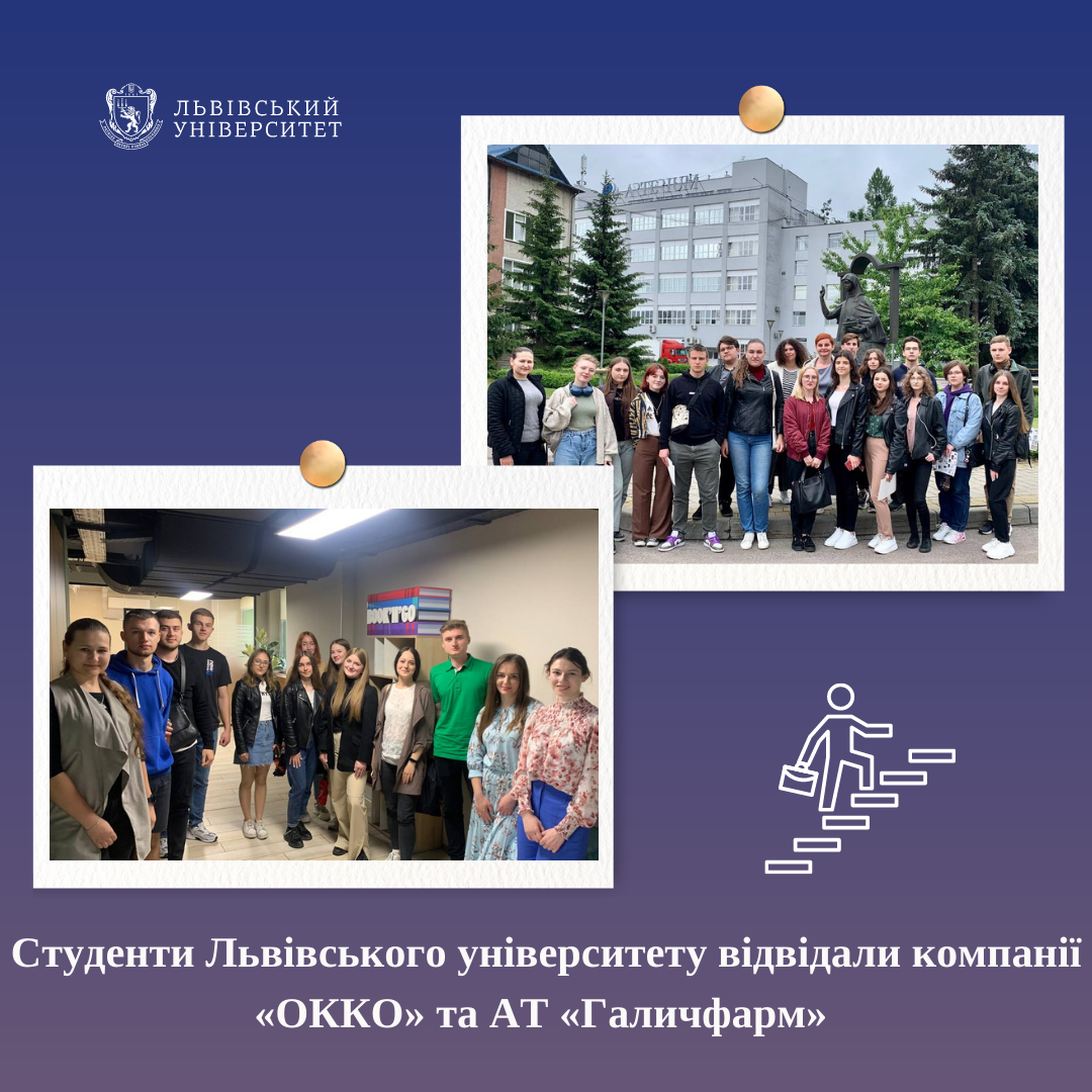 Студенти Львівського університету відвідали компанії «ОККО» та АТ «Галичфарм» у рамках проєкту «Роботодавець зсередини» Відділу кар’єрного розвитку та співпраці з бізнесом